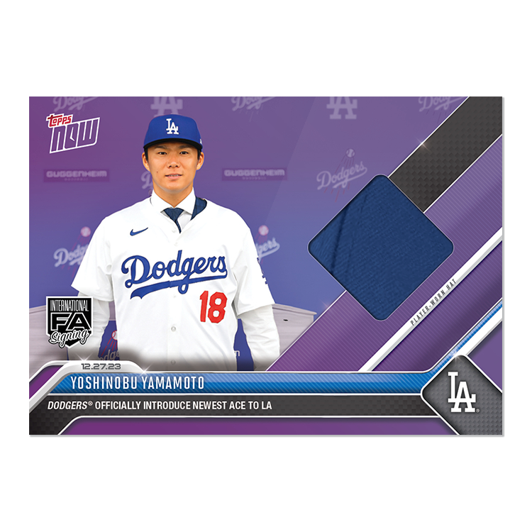 Event-Worn Hat Relic # to 25 or Lower - Yoshinobu Yamamoto - 2023 MLB TOPPS NOW Card OS25 - Image 3