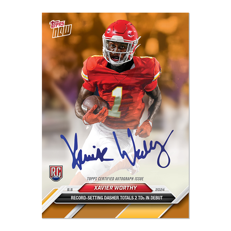 Xavier Worthy - 2024 TOPPS NOW Football Card 1 - LOOK FOR AUTOS - PR: 19,260 - Image 3