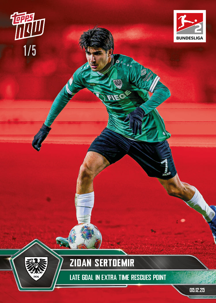 Zidan Sertdemir - 2025-26 Bundesliga Topps NOW - Card 72 - PR: 130 - Image 3