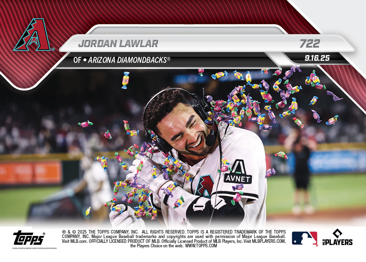 Jordan Lawlar - 2025 MLB Topps NOW - Card 722 - PR: 510 - Image 2