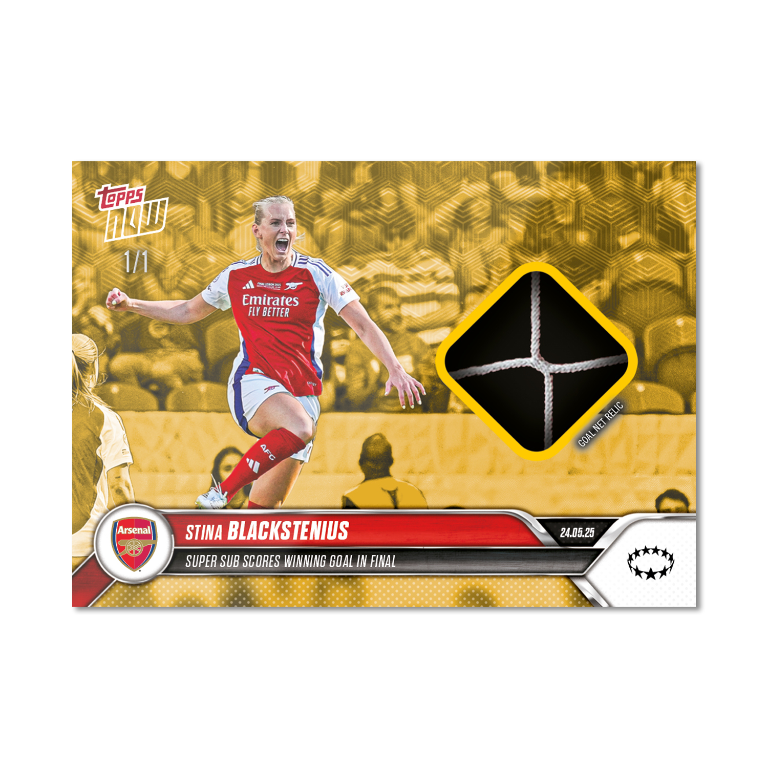 Stina Blackstenius - 2024-25 UWCL Topps NOW - Card 29 - LOOK FOR RELICS - PR: 1115 - Image 2