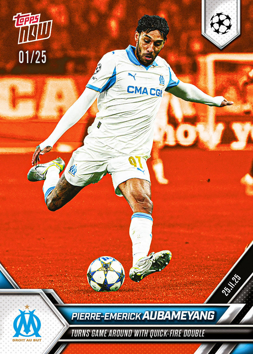 Pierre-Emerick Aubameyang - 2025-26 UCL Topps NOW - Card 53 - PR: 149 - Image 5
