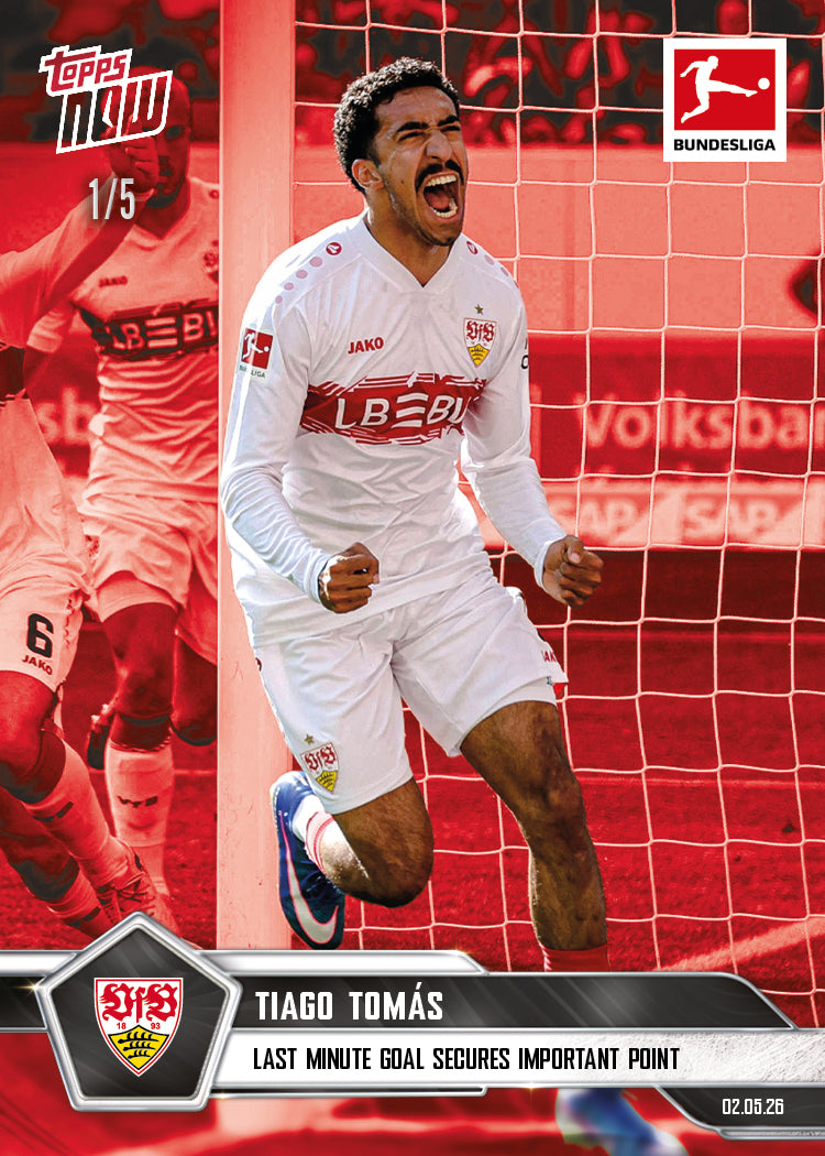 Tiago Tomás - 2025-26 Bundesliga Topps NOW - Card 184 - PR: 148 - Image 3