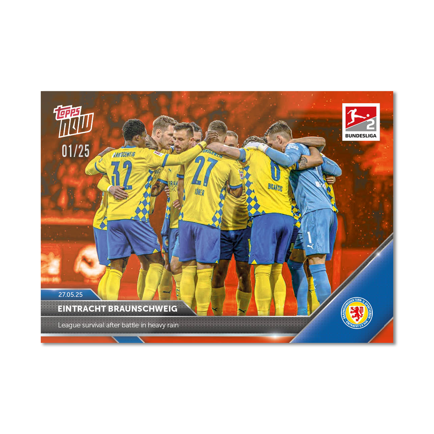 Eintracht Braunschweig - 2024-25 Bundesliga Topps NOW - Card 196 - PR: 110 - Image 5