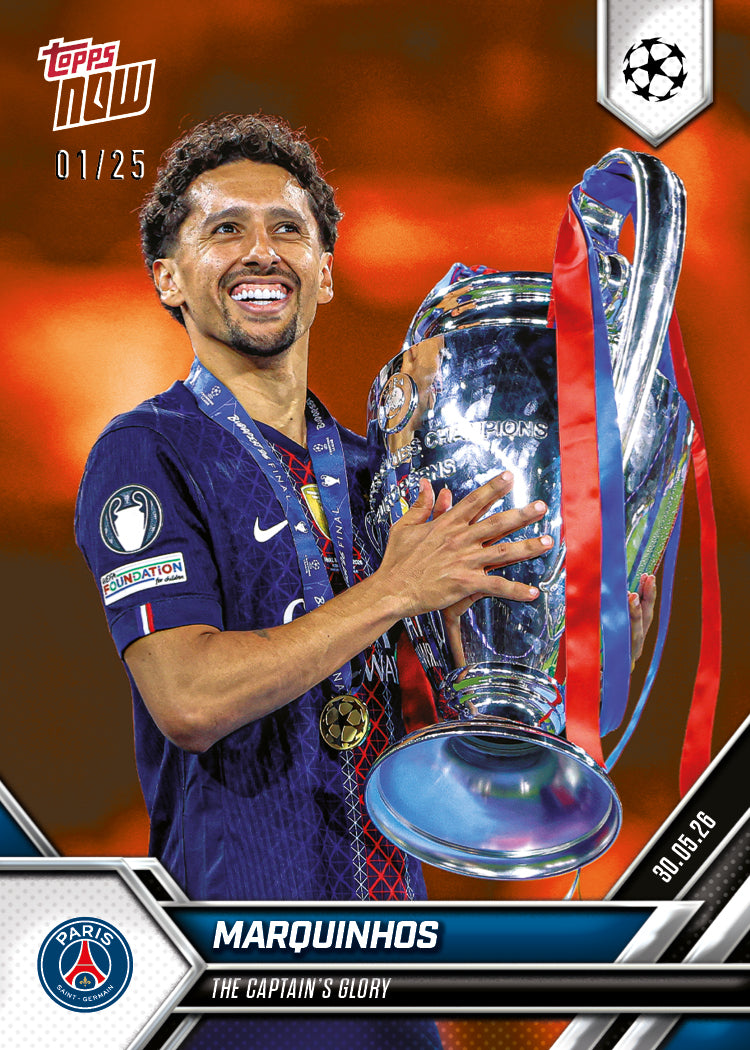 Marquinhos - 2025-26 UCL Topps NOW - Card 141 - PR: 1492 - Image 6