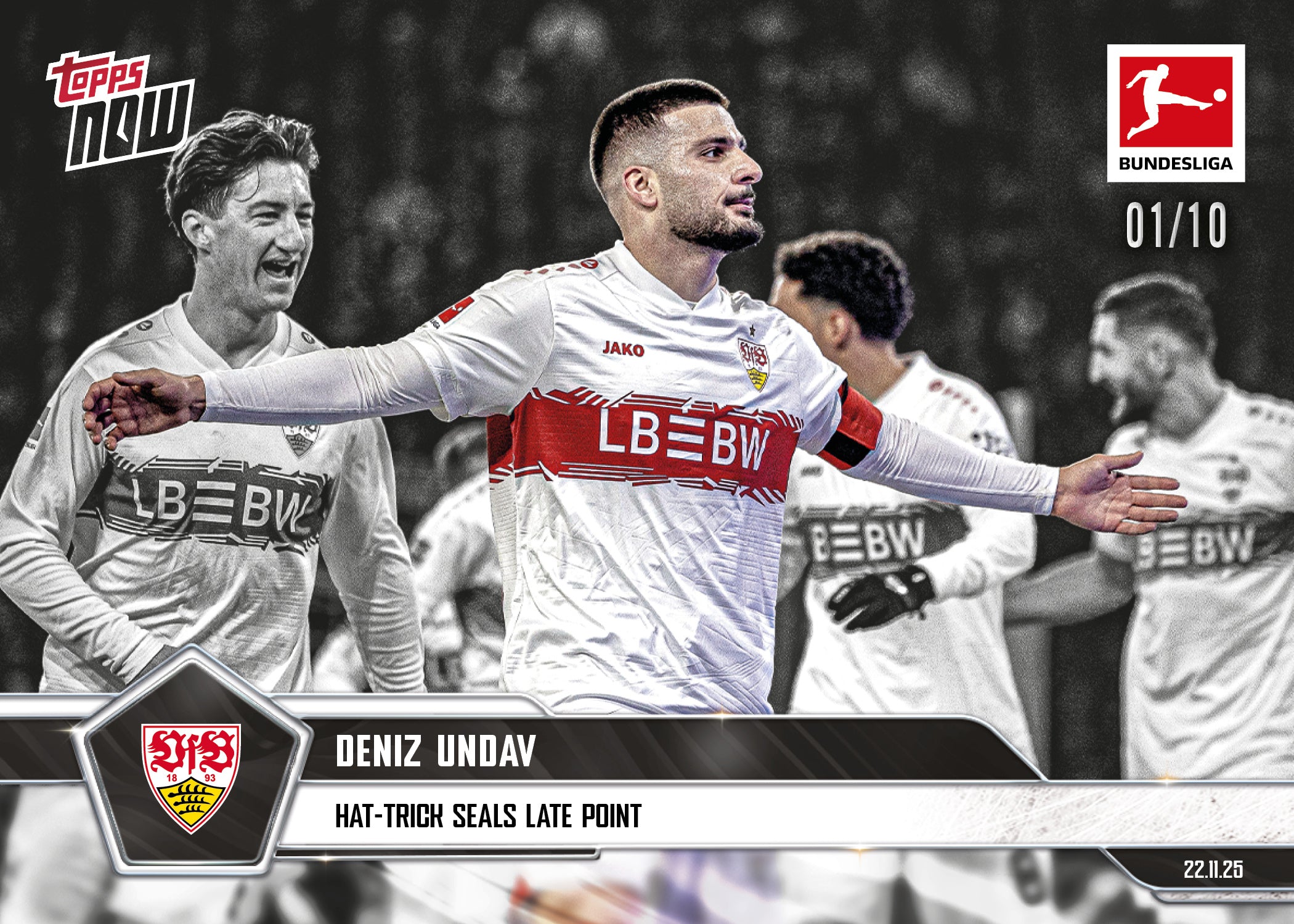 Deniz Undav - 2025-26 Bundesliga Topps NOW - Card 63 - PR: 409 - Image 4