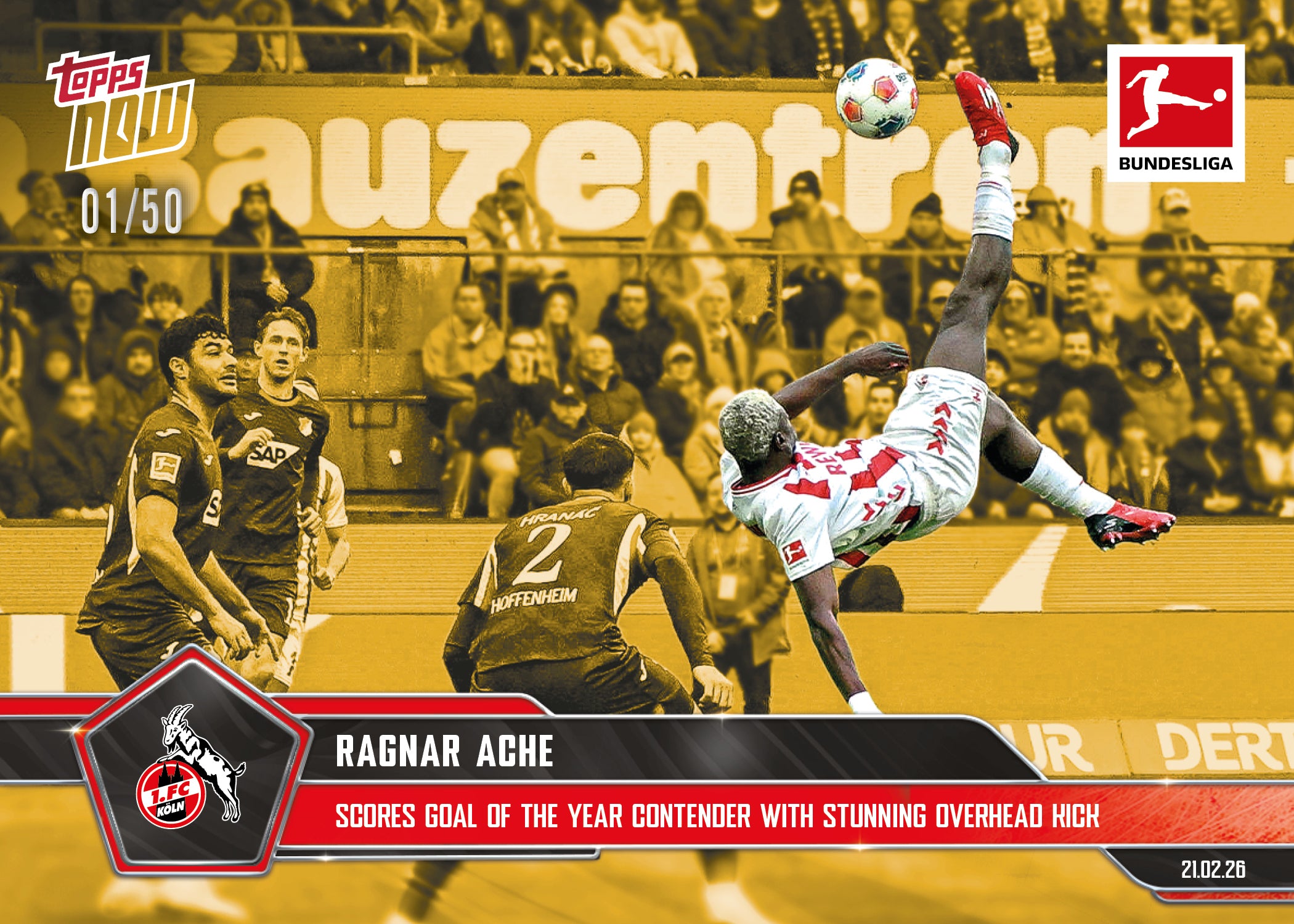 Ragnar Ache - 2025-26 Bundesliga Topps NOW - Card 129 - PR: 704 - Image 6