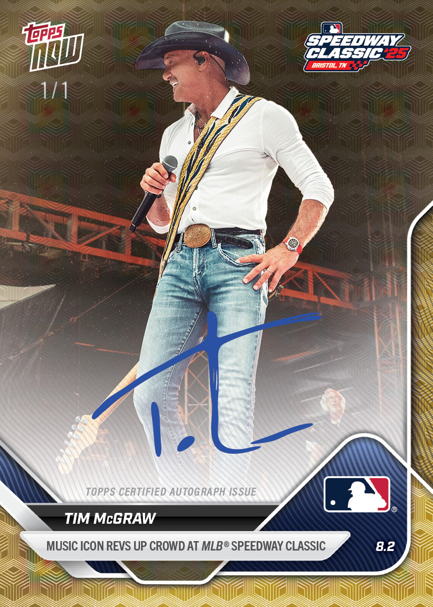 Tim McGraw - 2025 MLB Topps NOW - Card 505 - LOOK FOR AUTOS - PR: 2821 - Image 2