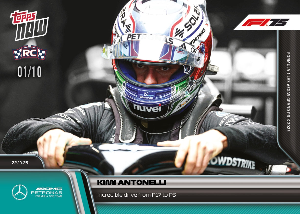 Kimi Antonelli - 2025 Formula 1 Topps NOW - Card 81 - PR: 3099 - Image 4