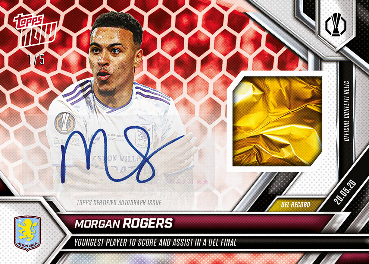 Morgan Rogers - 2025-26 UEL Topps NOW - Card 35 - PR: 1294 - Image 3