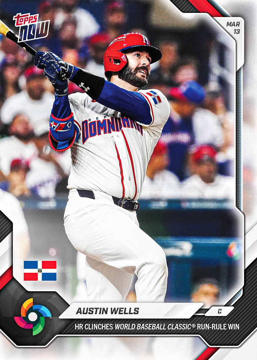 Austin Wells - 2026 World Baseball Classic Topps NOW - Card 30 - PR: 913