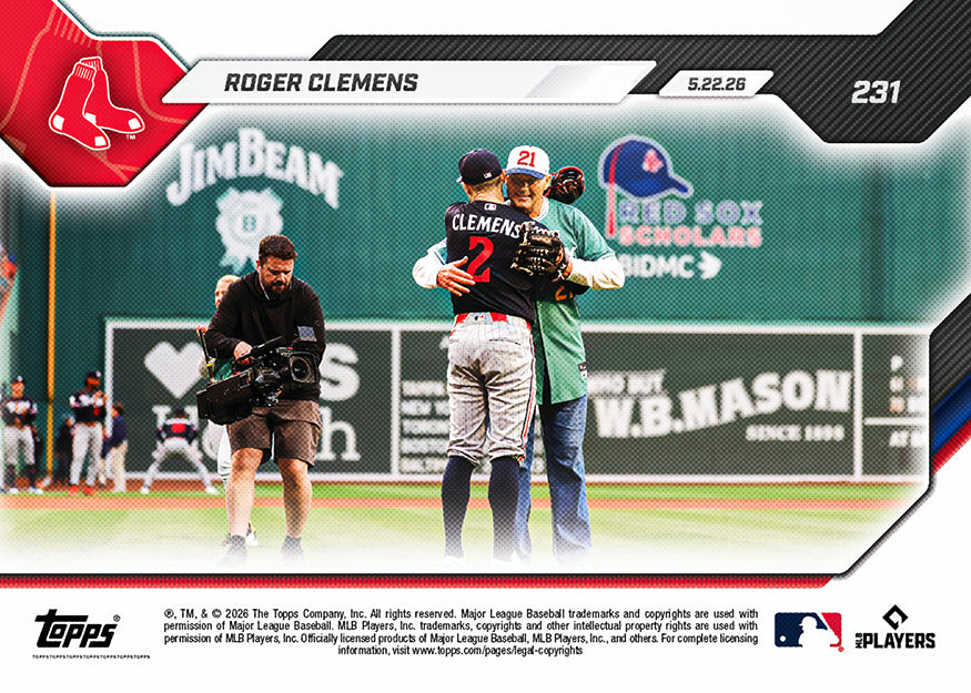 Roger Clemens - 2026 MLB Topps NOW - Card 231 - PR: 859 - Image 2