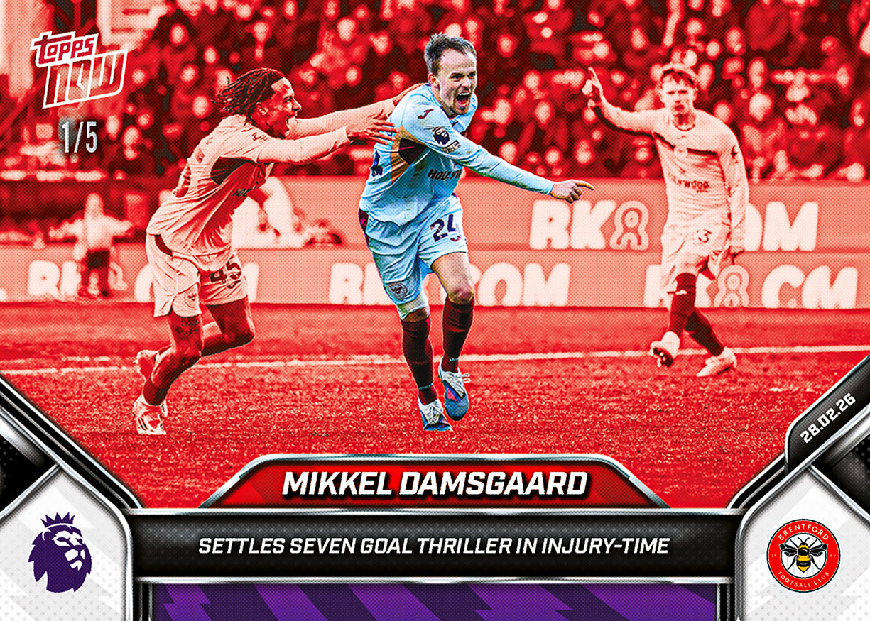 Mikkel Damsgaard - 2025-26 Premier League Topps NOW - Card 146 - PR: 149 - Image 3
