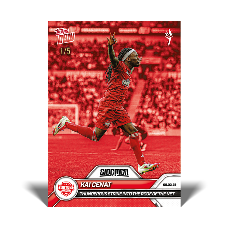 Kai Cenat - 2025 Sidemen Charity Match Topps NOW Card 6 - PR: 909 - Image 3