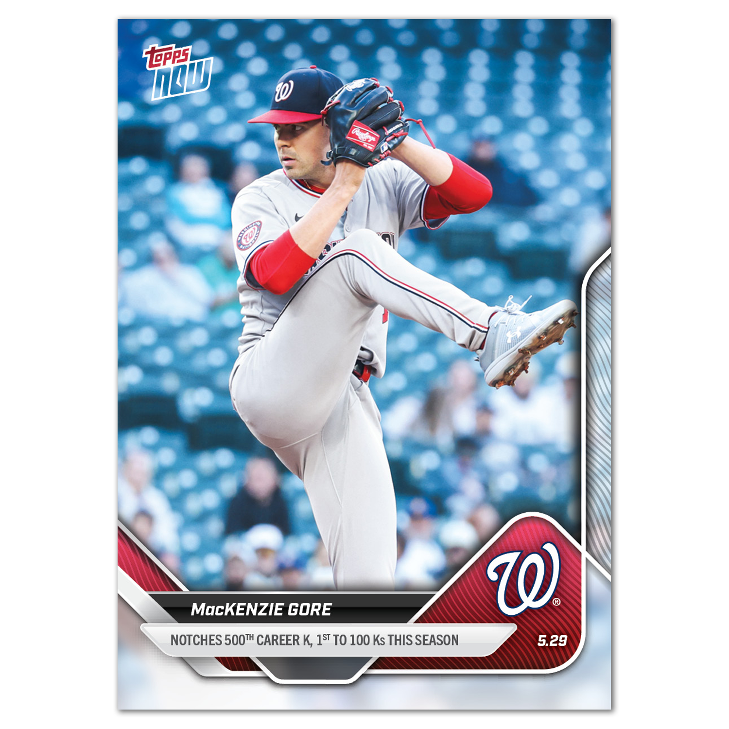 MacKenzie Gore - 2025 MLB Topps NOW - Card 232 - PR: 444