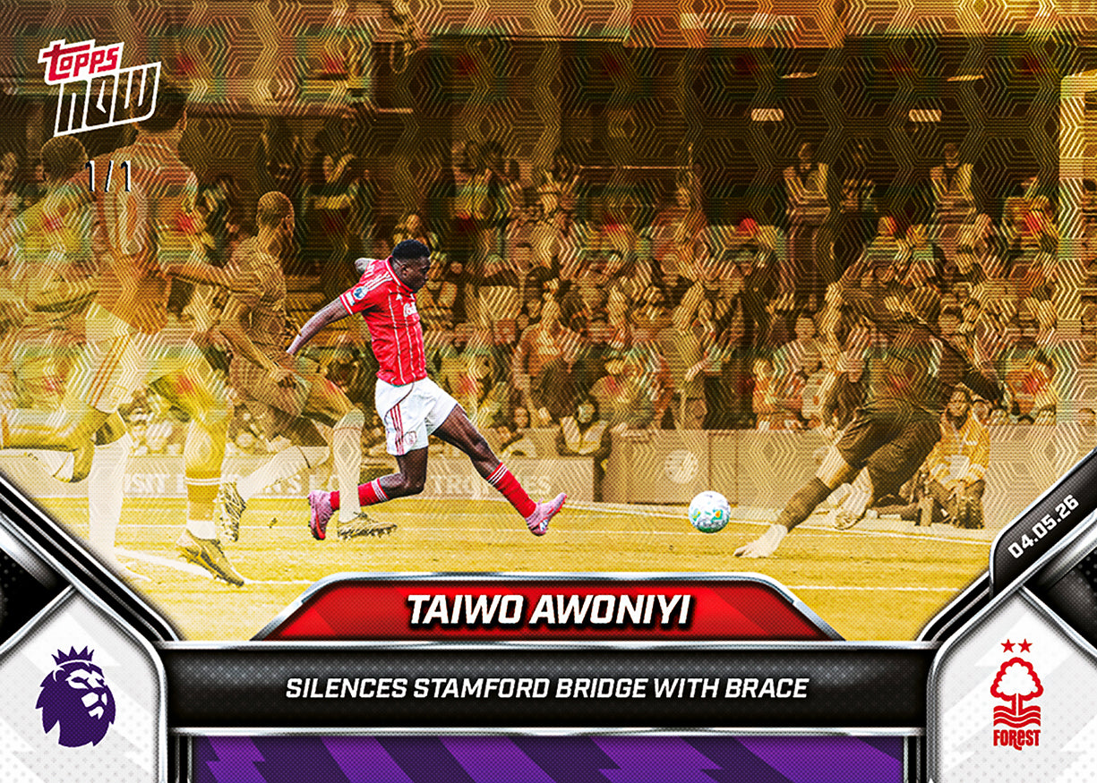 Taiwo Awoniyi - 2025-26 Premier League Topps NOW - Card 188 - PR: 132 - Image 2