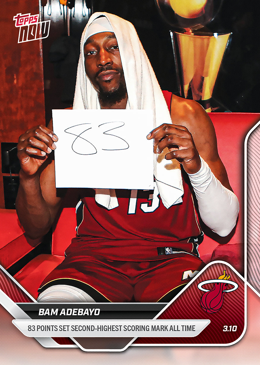 Bam Adebayo - 2025-26 NBA Topps NOW - Card 201 - PR: 27411 - Image 3