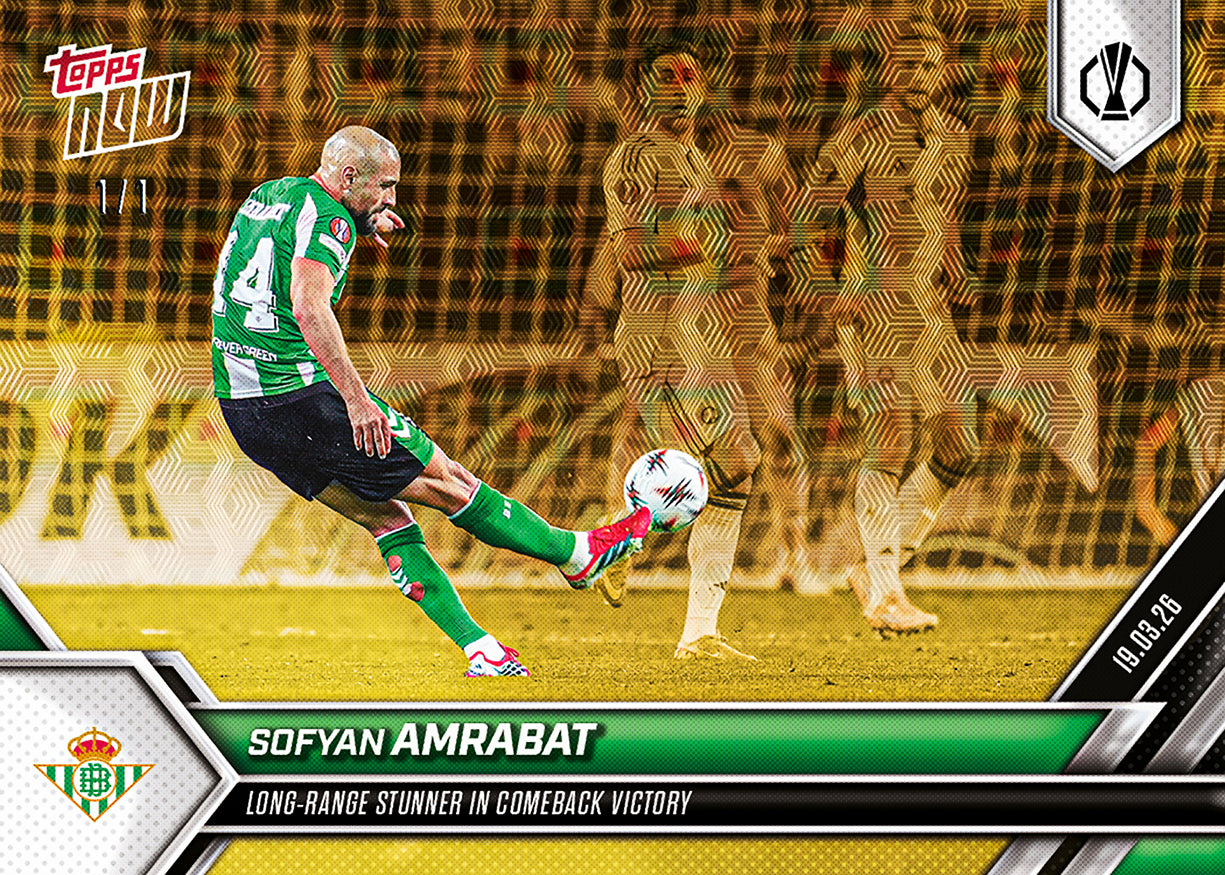Sofyan Amrabat - 2025-26 UEL Topps NOW - Card 25 - PR: 80 - Image 2