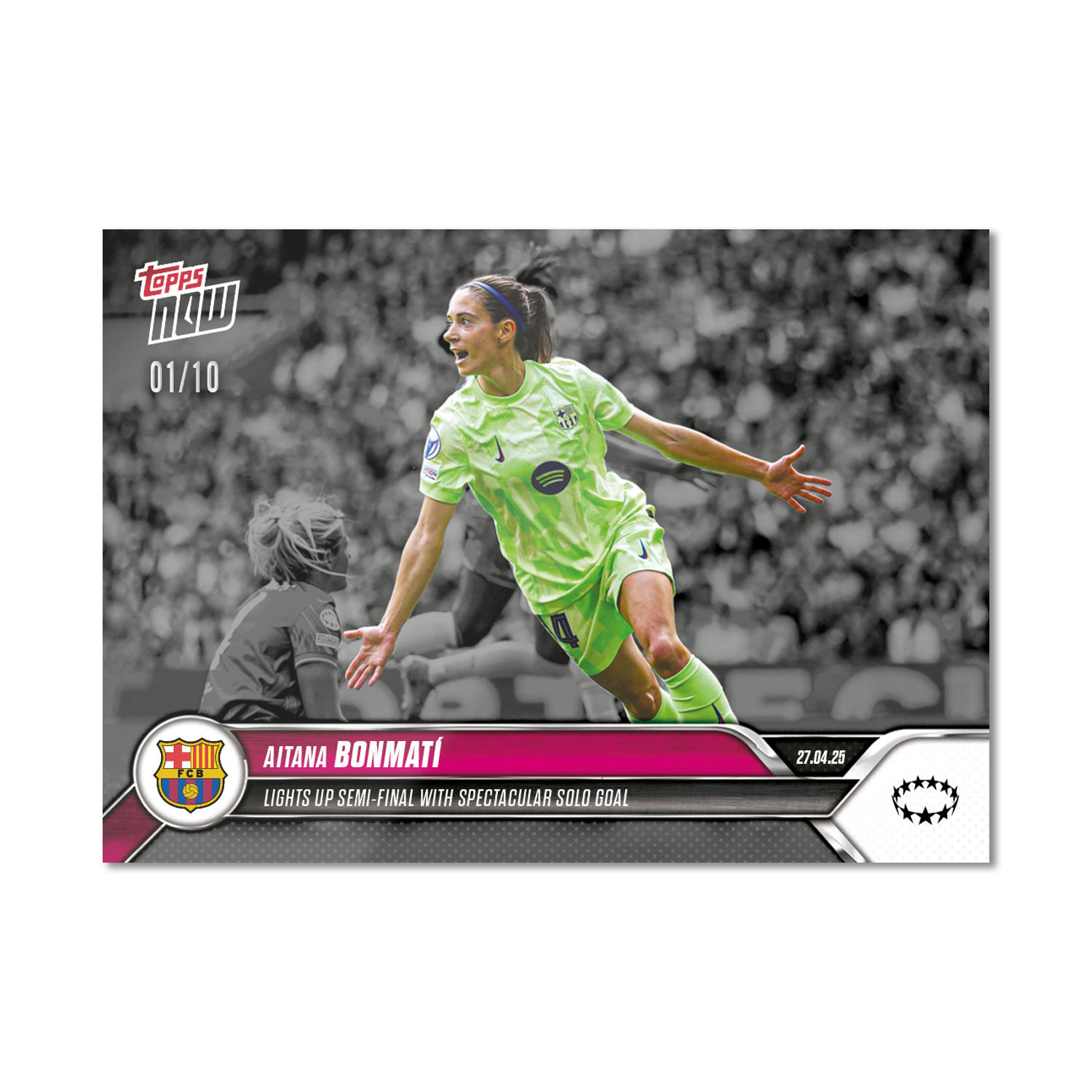 Aitana Bonmatí - 2024-25 UWCL Topps NOW - Card 23 - PR: 721 - Image 4
