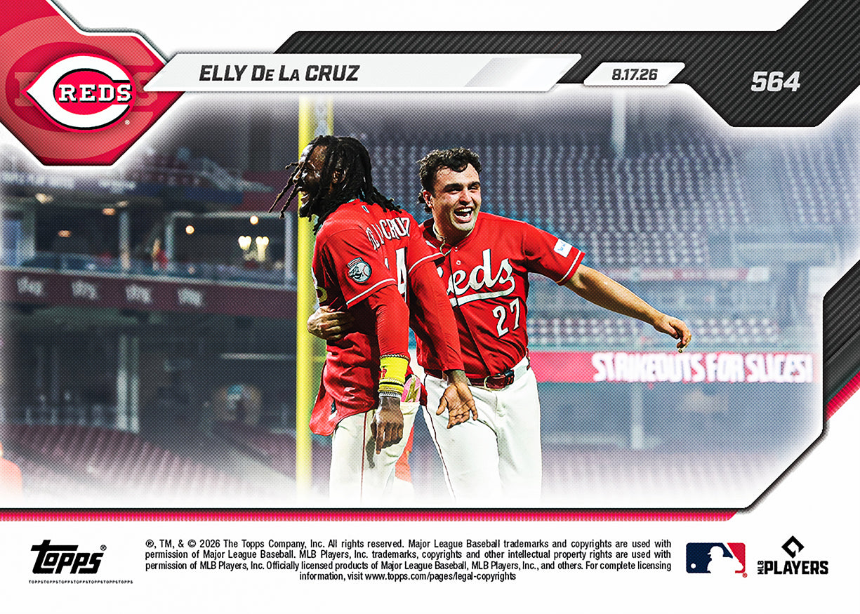 Elly De La Cruz - 2026 MLB Topps NOW - Card 564 - PR: 1880 - Image 2