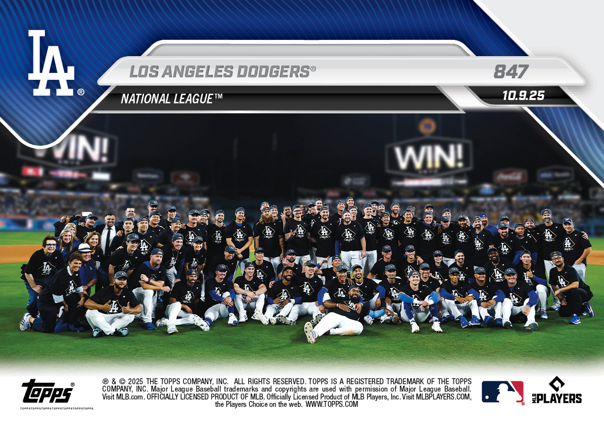 Los Angeles Dodgers - 2025 MLB Topps NOW - Card 847 - PR: 3240 - Image 2
