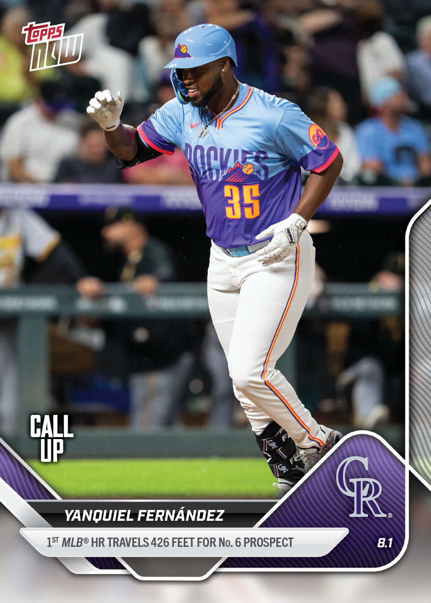Yanquiel Fernández - 2025 MLB Topps NOW - Card 500 - PR: 640