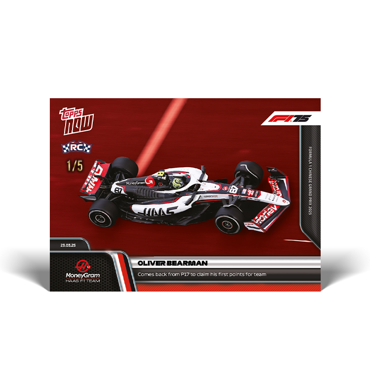 Oliver Bearman - 2025 Formula 1 Topps NOW Card 23 - PR: 502 - Image 4