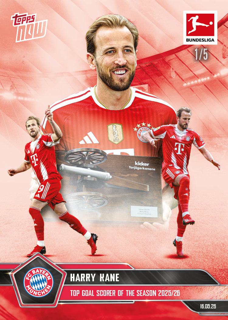 Harry Kane - 2025-26 Bundesliga Topps NOW - Card 194 - PR: 3247 - Image 3