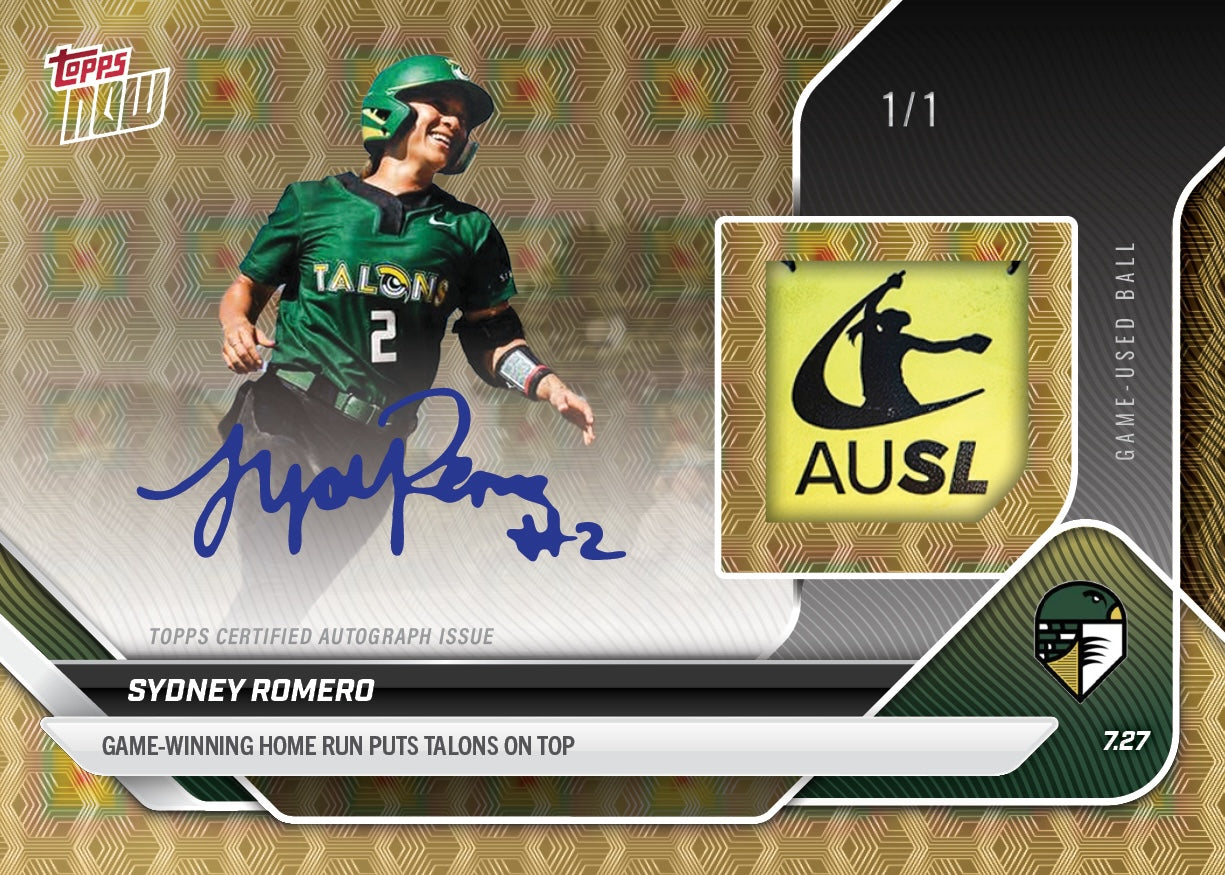 Sydney Romero - 2025 AUSL Topps NOW - Card 30 - LOOK FOR AUTO-RELICS - PR: 1039 - Image 2