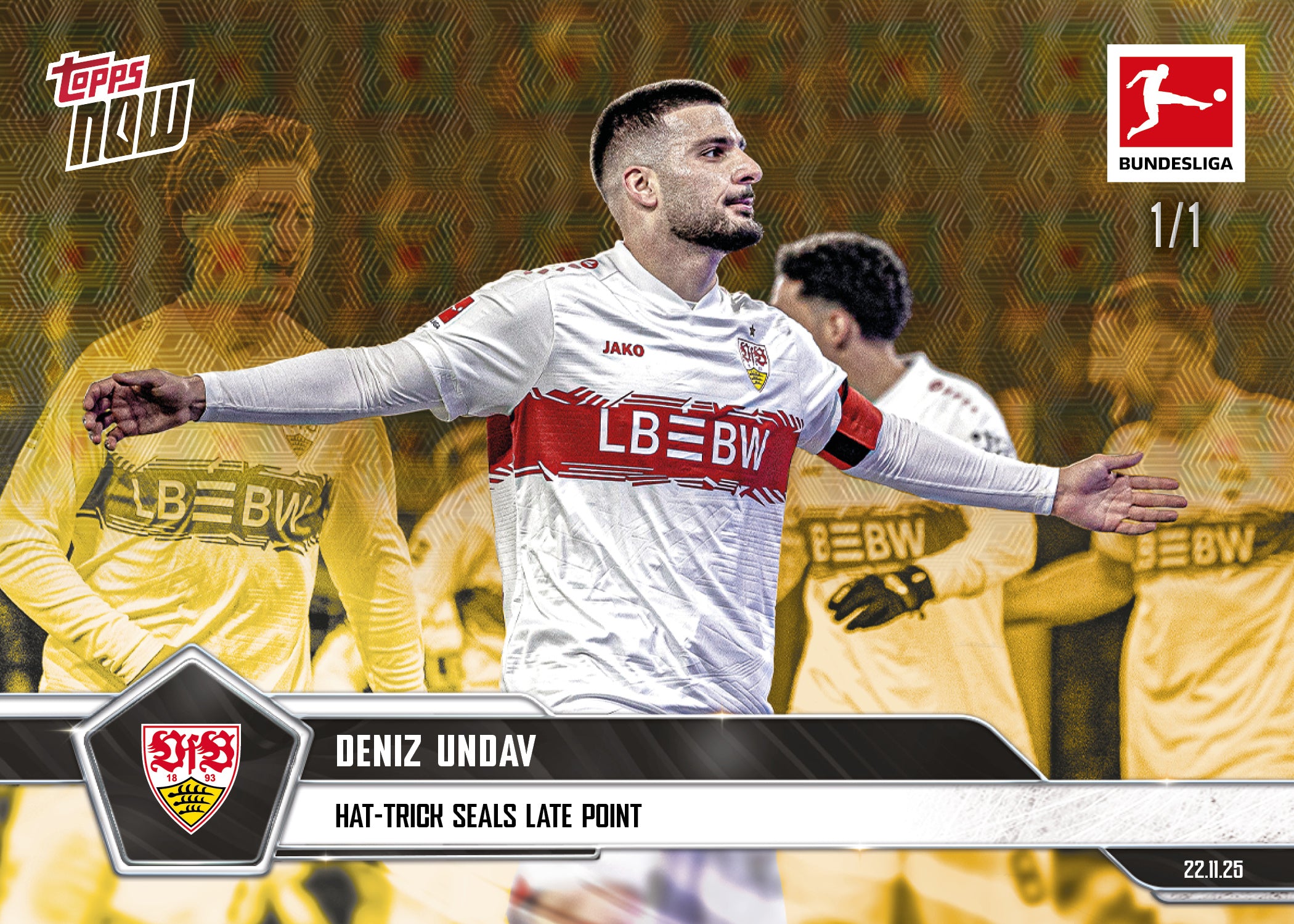 Deniz Undav - 2025-26 Bundesliga Topps NOW - Card 63 - PR: 409 - Image 2
