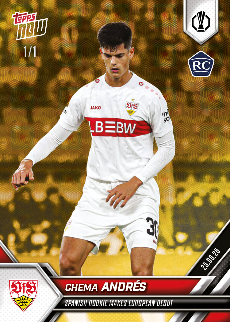Chema Andrés - 2025-26 UEL Topps NOW Card 3 - PR: 314 - Image 2
