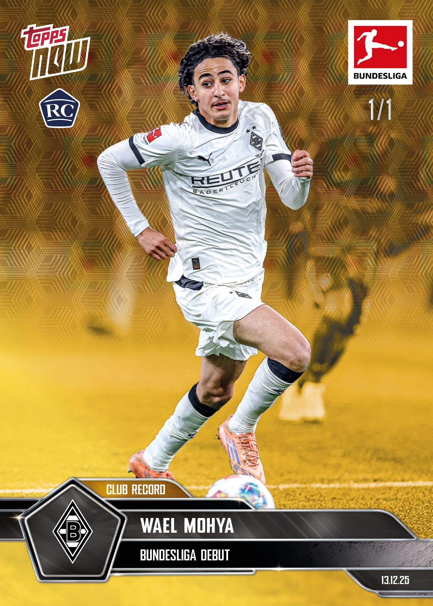 Wael Mohya - 2025-26 Bundesliga Topps NOW - Card 81 - PR: 1512 - Image 2