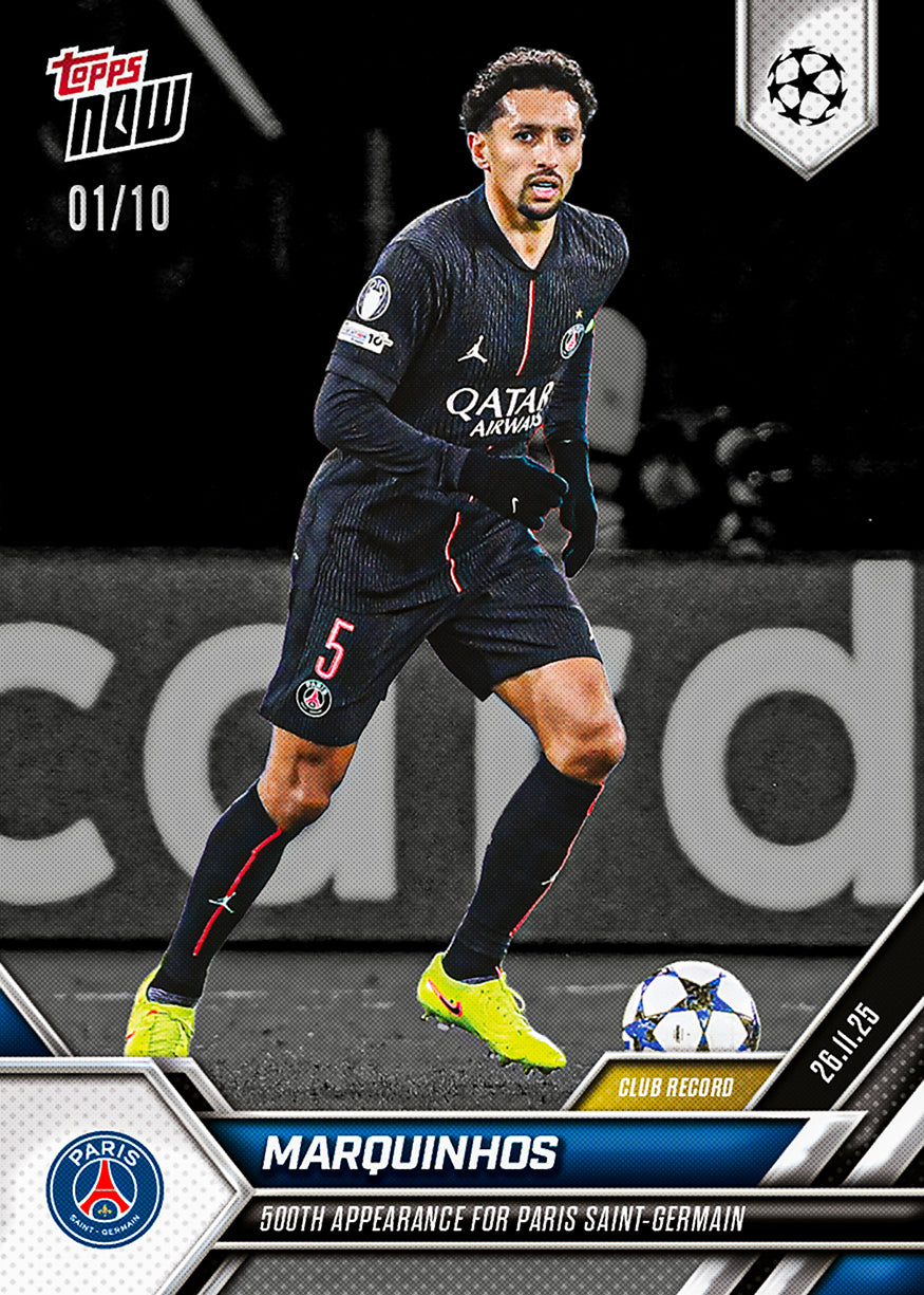 Marquinhos - 2025-26 UCL Topps NOW - Card 57 - PR: 232 - Image 4