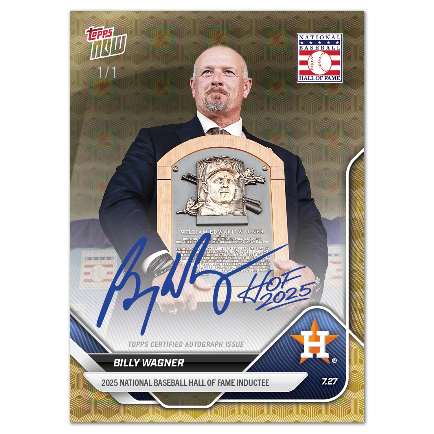 Billy Wagner - 2025 MLB Topps NOW - Card 475 - LOOK FOR AUTOS - PR: 1194 - Image 2