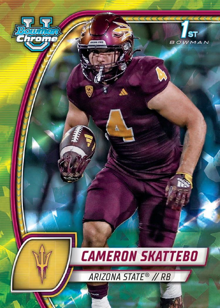 2024 Bowman University Chrome Football Sapphire Edition - Hobby Box - Sealed Case - Image 7