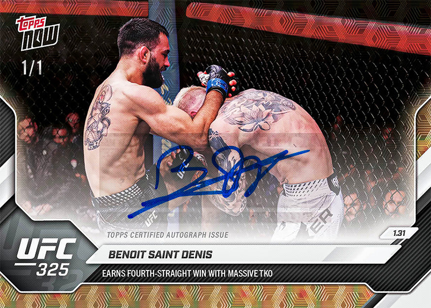 Benoit Saint Denis - 2026 UFC Topps NOW - Card 5 - PR: 544 - Image 3