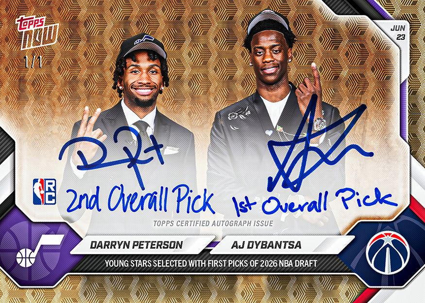 Darryn Peterson / AJ Dybantsa - 2026-27 NBA Topps NOW - Card DPAJ - PR: 13412 - Image 2