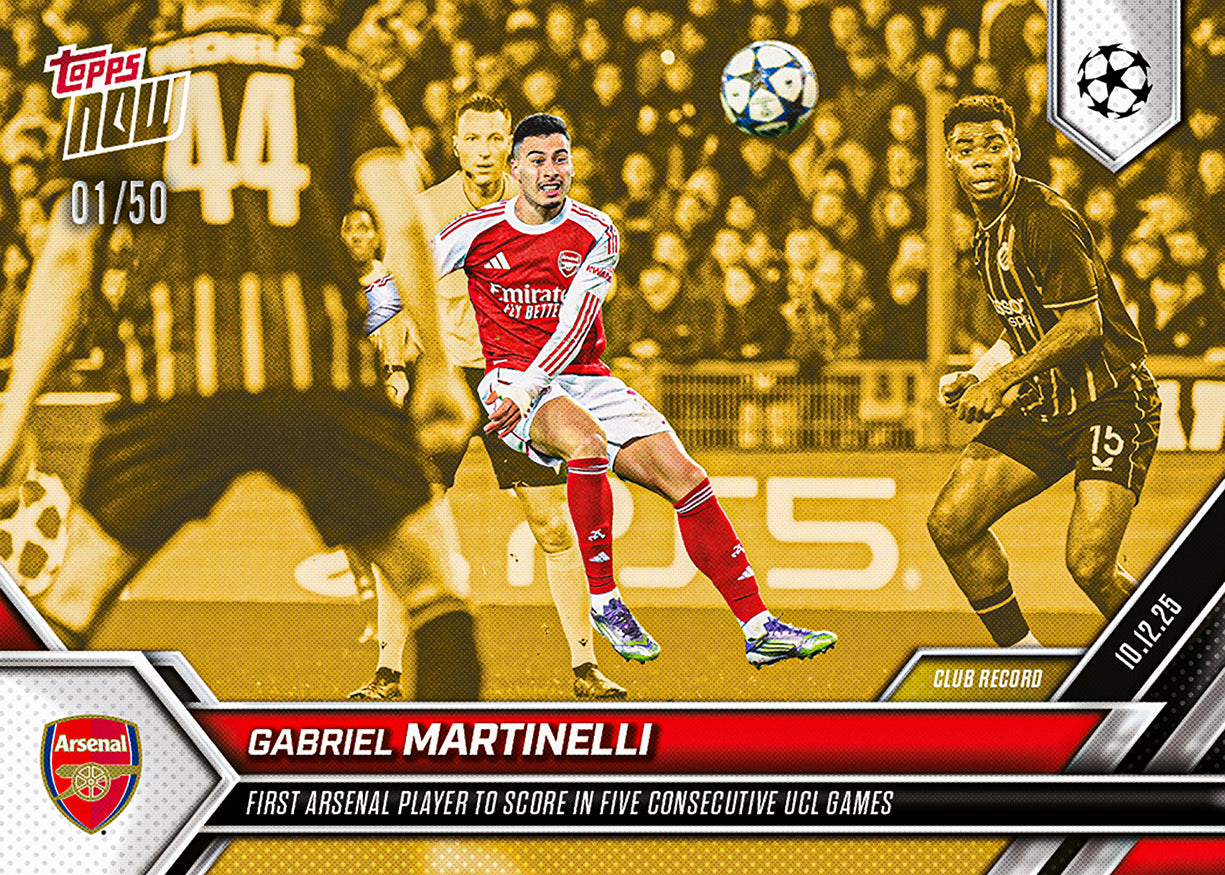 Gabriel Martinelli - 2025-26 UCL Topps NOW - Card 70 - PR: 698 - Image 4