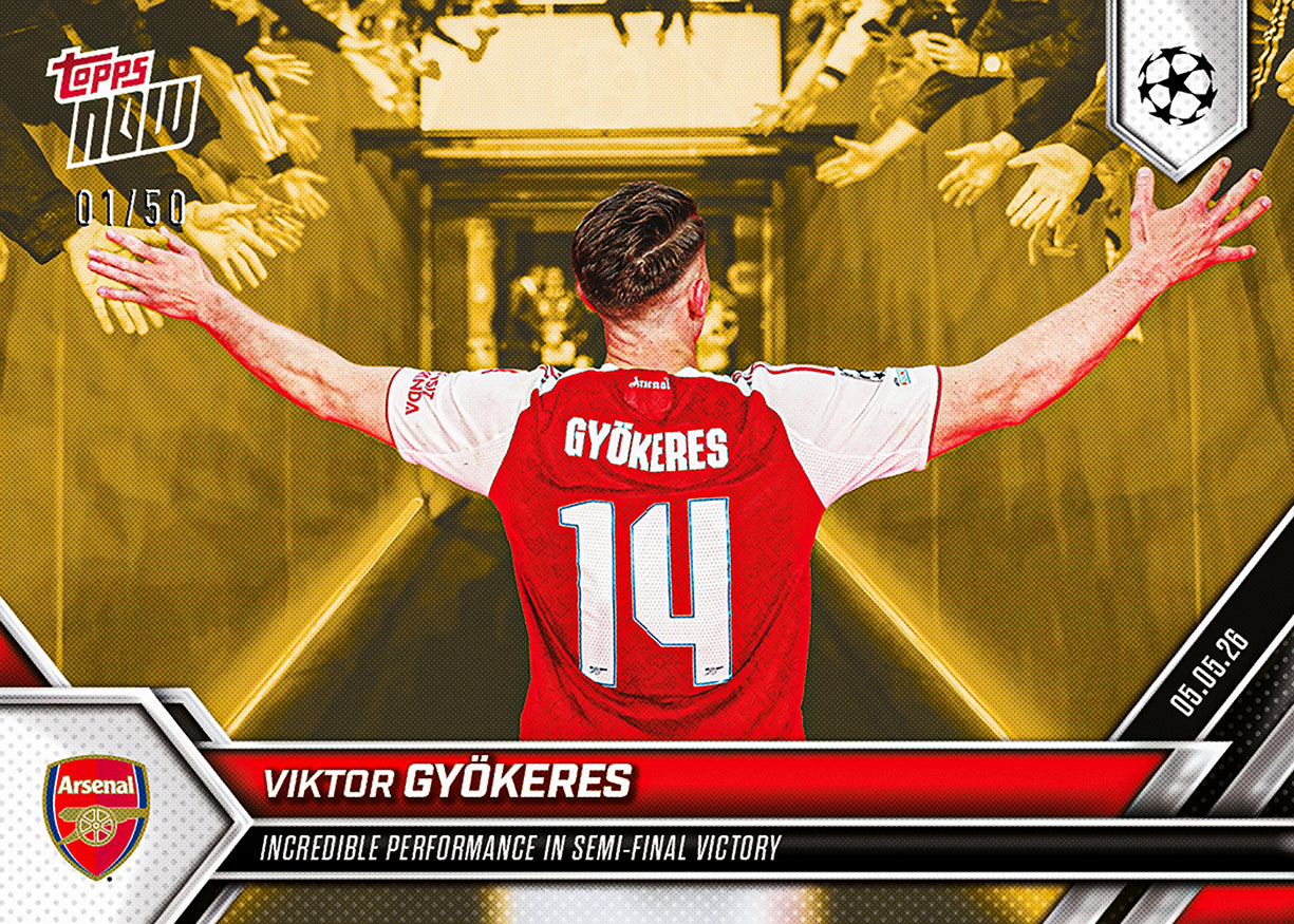 Viktor Gyökeres - 2025-26 UCL Topps NOW - Card 133 - PR: 2271 - Image 6