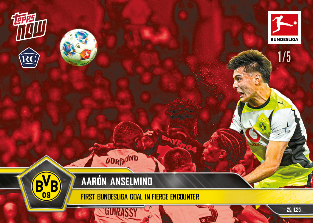 Aarón Anselmino - 2025-26 Bundesliga Topps NOW - Card 68 - PR: 684 - Image 3