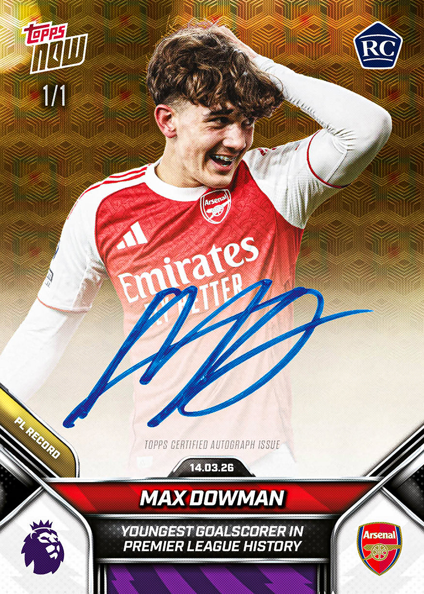 Max Dowman - 2025-26 Premier League Topps NOW - Card 156 - PR:75021 - Image 2