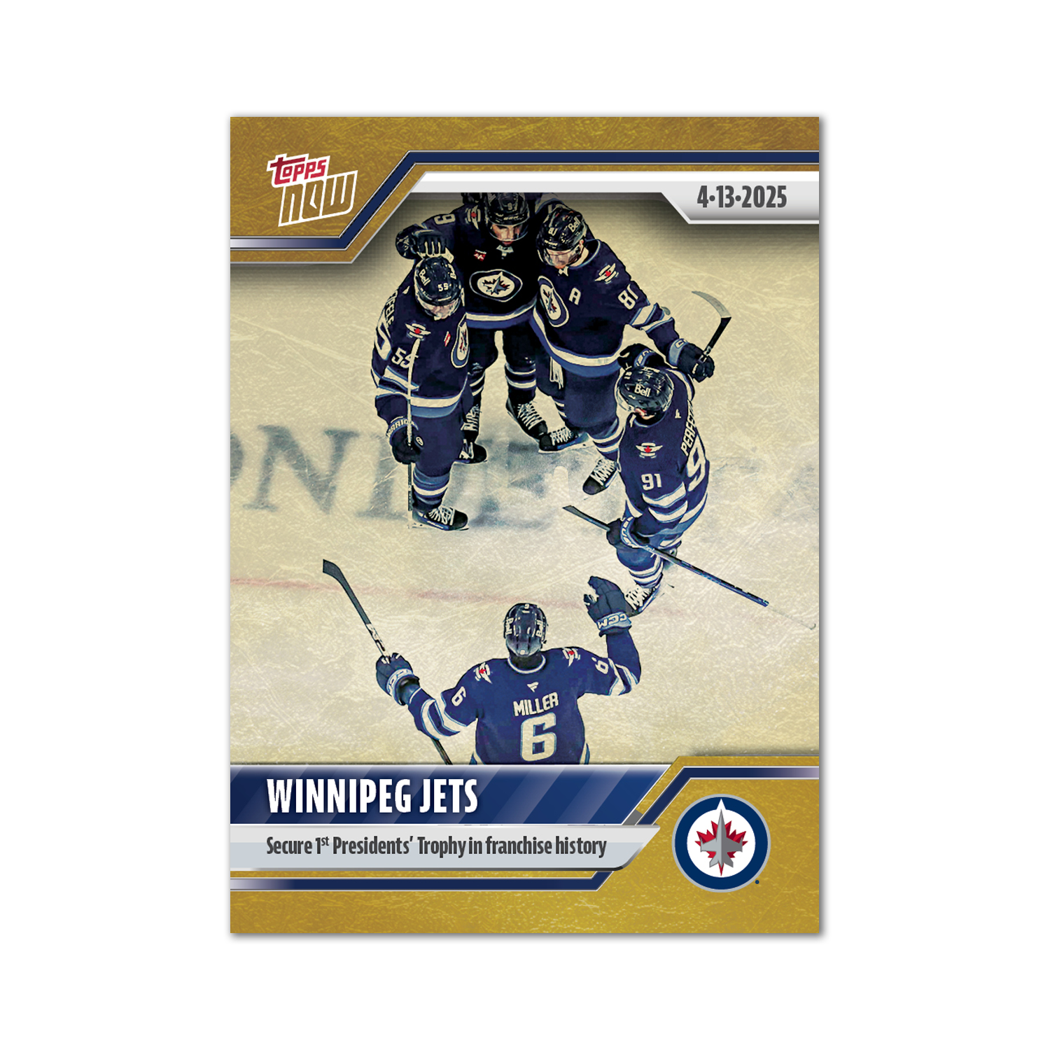 Alternative view of Winnipeg Jets - 2024-25 NHL Topps NOW - Sticker # 158 Pack - PR: 110