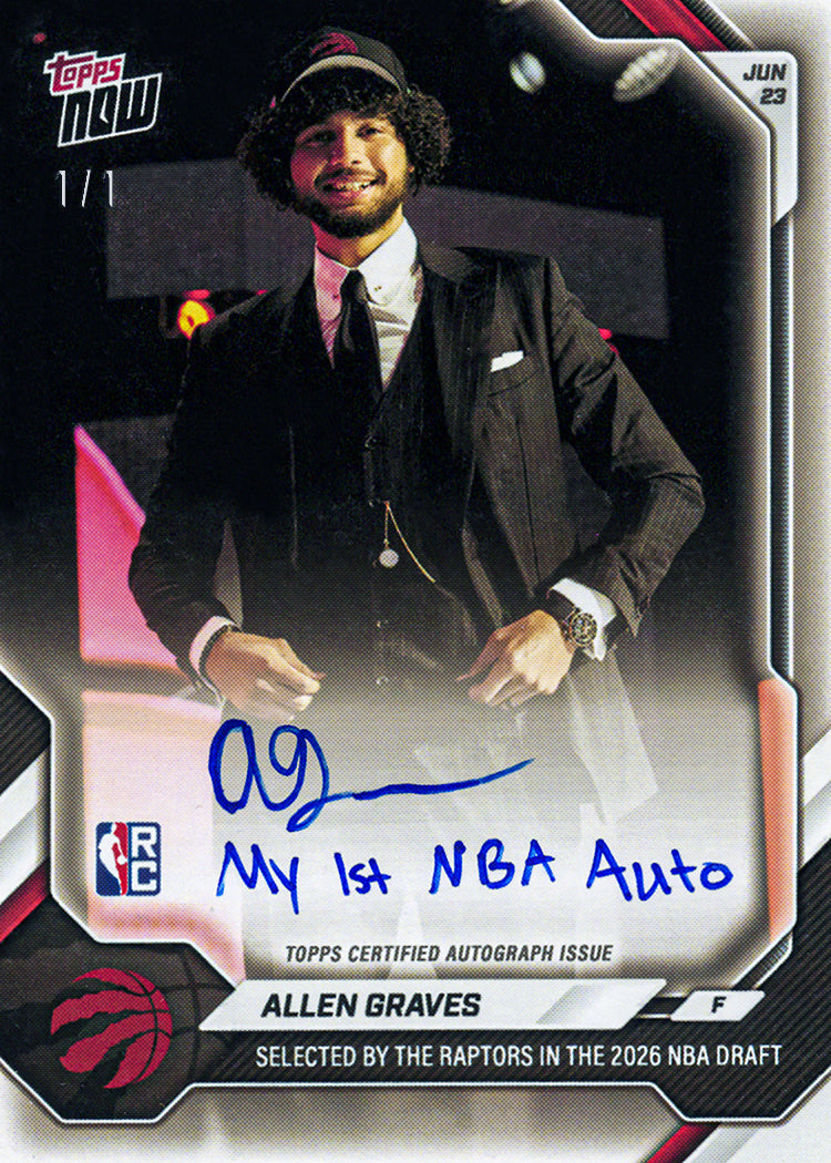 Allen Graves - 2026-27 NBA Topps NOW - Card AGRA - PR: 847 - Image 2
