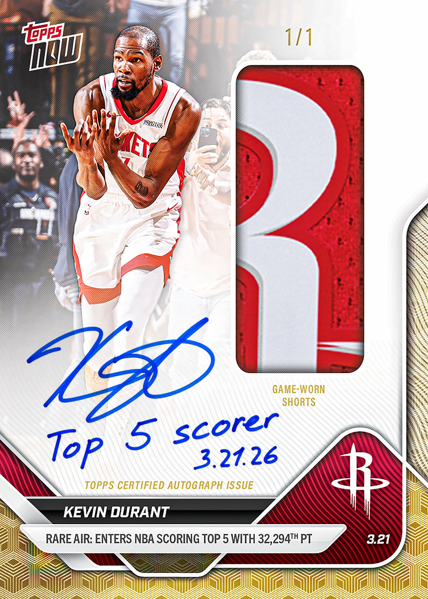 Kevin Durant - 2025-26 NBA Topps NOW - Card 220 - PR: 5695 - Image 2