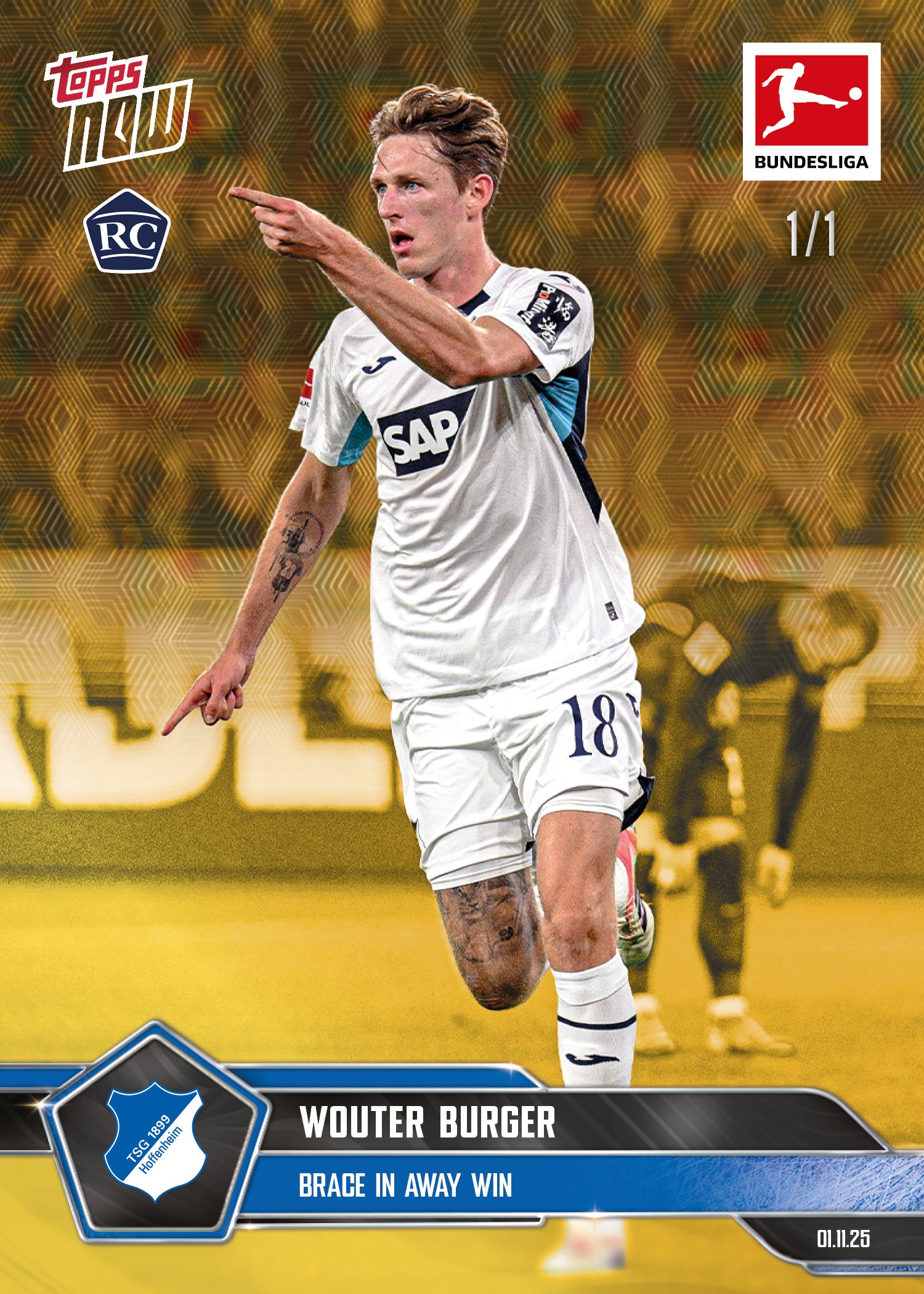 Wouter Burger - 2025-26 Bundesliga Topps NOW - Card 55 - PR: 217 - Image 2