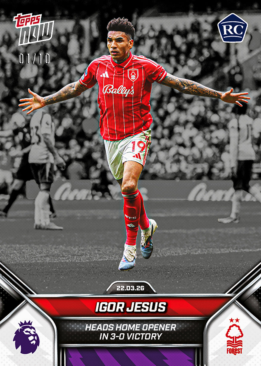 Igor Jesus - 2025-26 Premier League Topps NOW - Card 164 - PR: 359 - Image 4
