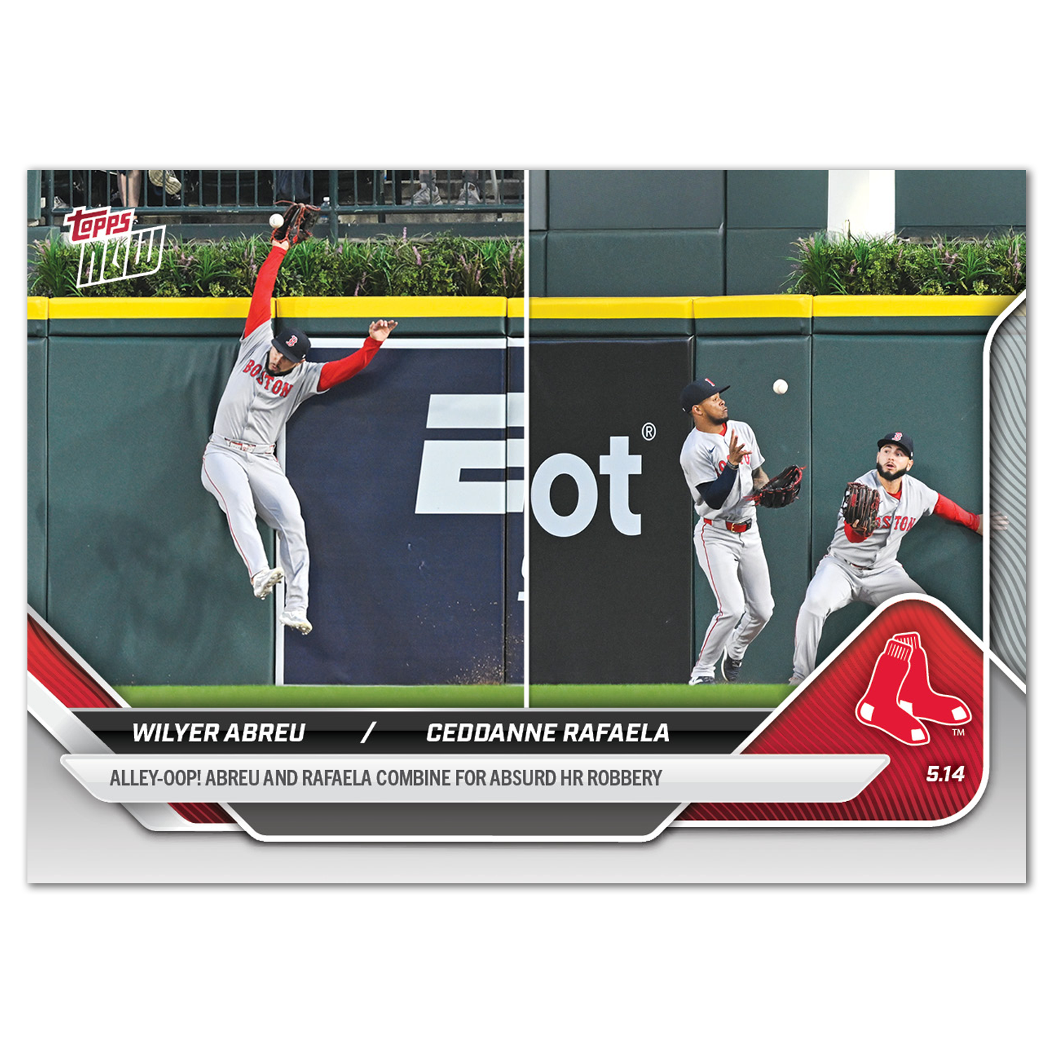Wilyer Abreu / Ceddanne Rafaela - 2025 MLB Topps NOW - Card 181 - PR: 830